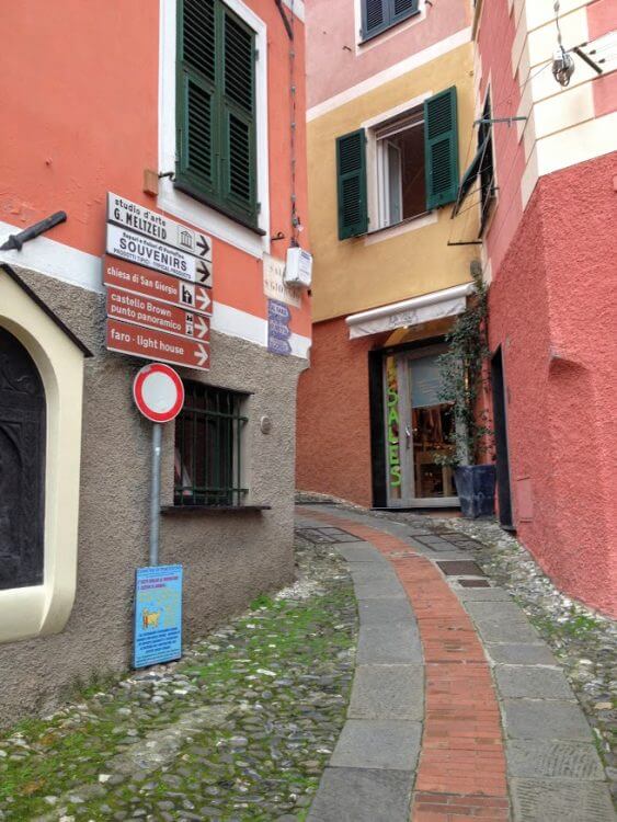 Walking to Castello Brown in Portofino Italy 