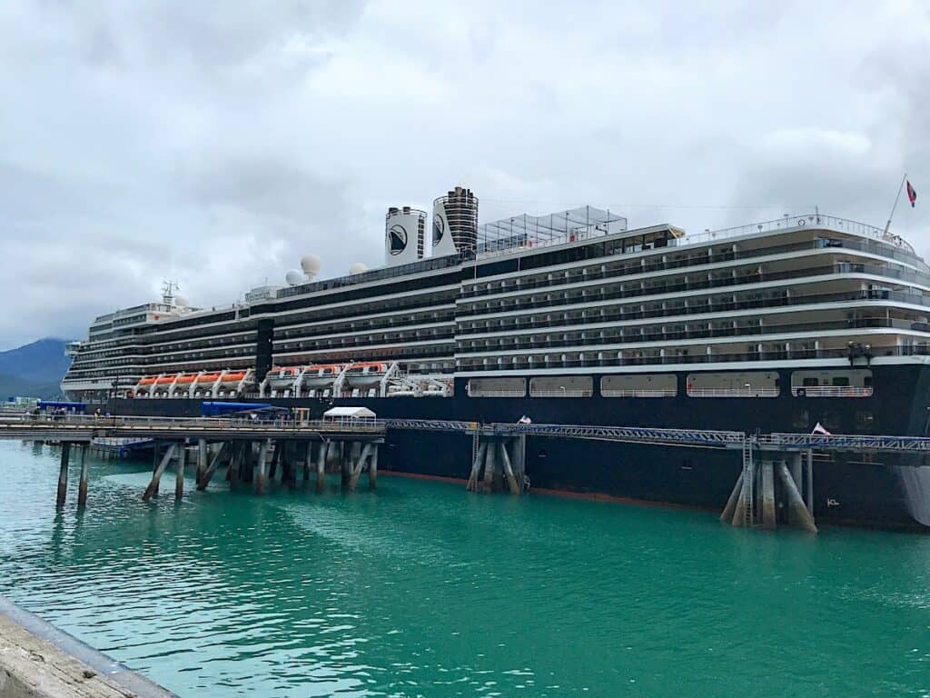 Holland America Westerdam docked in Juneau, Alaska